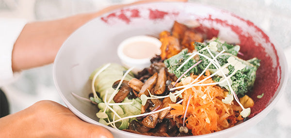 Piatto di verdure per lo sport